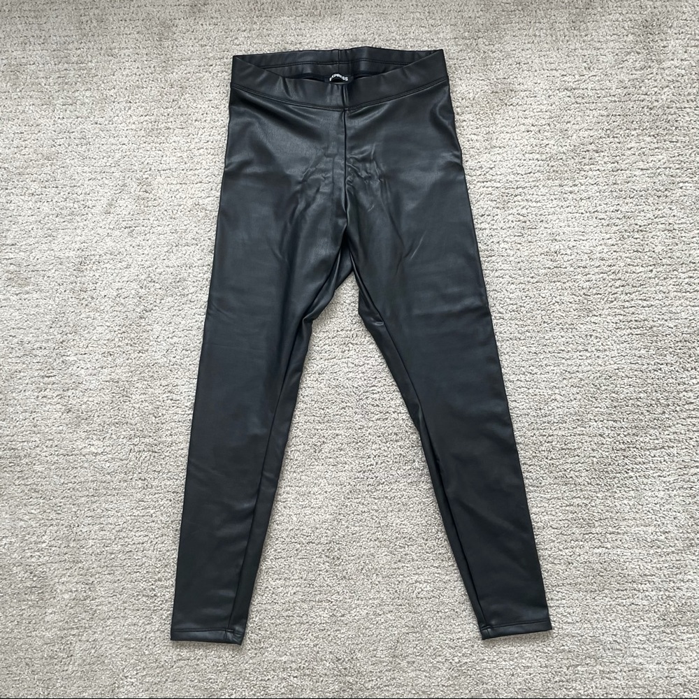 Express Faux Leather High Waist Leggings XSP